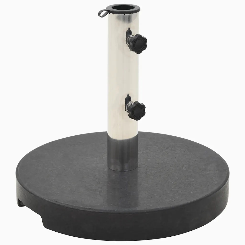 Base per Parasole Circolare-Supporto per ombrellone in Granito Nera 20 kg