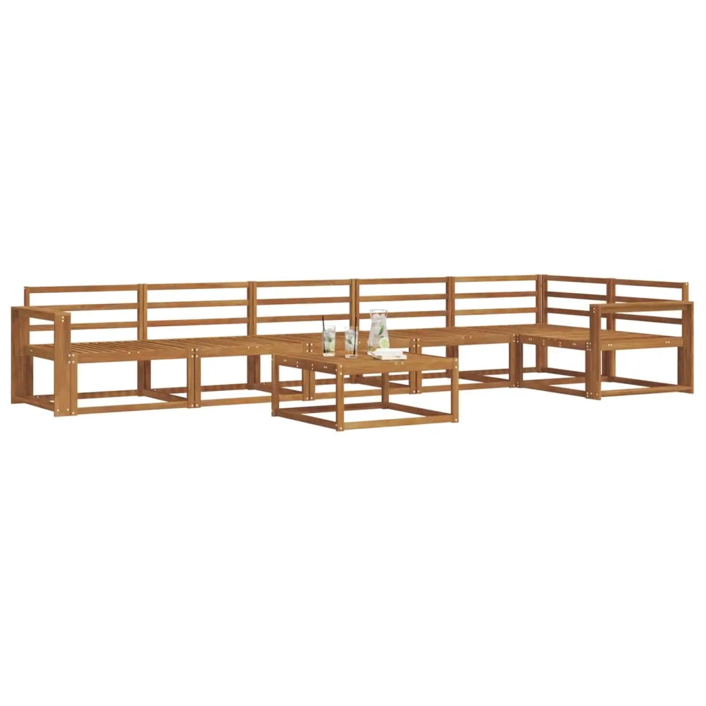 Set di divani da esterno 7 pcs Naturale 3367687