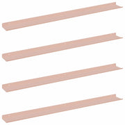 4 pz Mensola | Ripiano | Scaffale sospesa Rosa 100 x 9 x 2,5 cm Acciaio