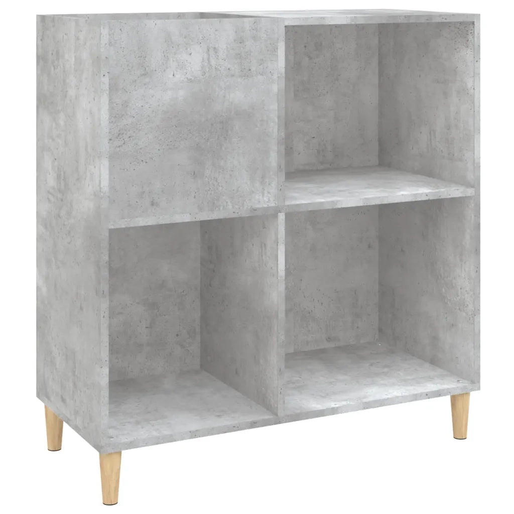 Mobile Porta Dischi Grigio Cemento 84,5x38x89 Legno Multistratocod mxl 103543