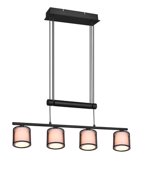 Lampada a Sospensione da Interno Attacco E14 in Metallo Nero Opaco