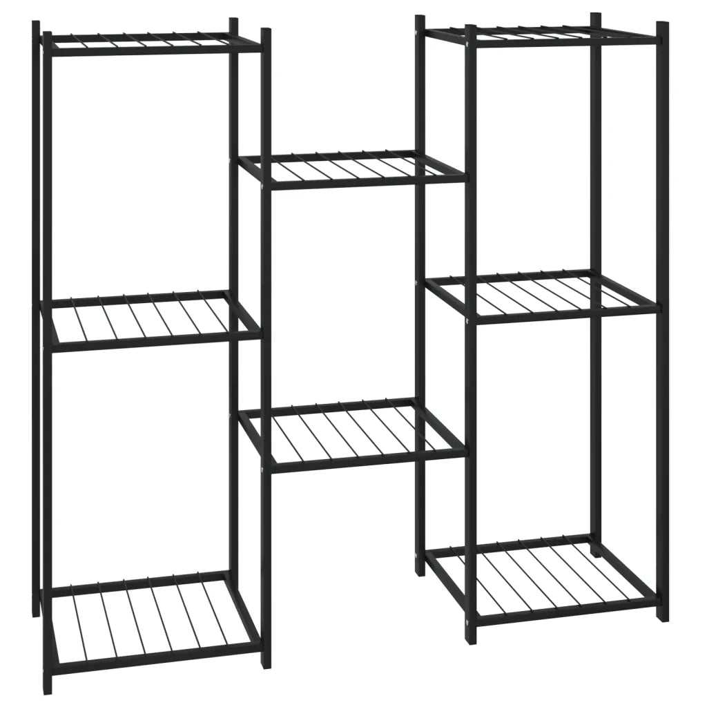 Mensola portavaso dal design moderno 83 x 25 x 80 cm supporto espositivo in ferro nero 02_0047093