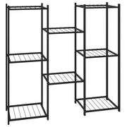 Mensola portavaso dal design moderno 83 x 25 x 80 cm supporto espositivo in ferro nero 02_0047093