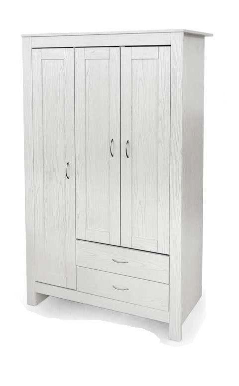 ARMADIO  CON DUE CASSETTI E UN ANTA INTERNA 109X52X180 CM BIANCO
