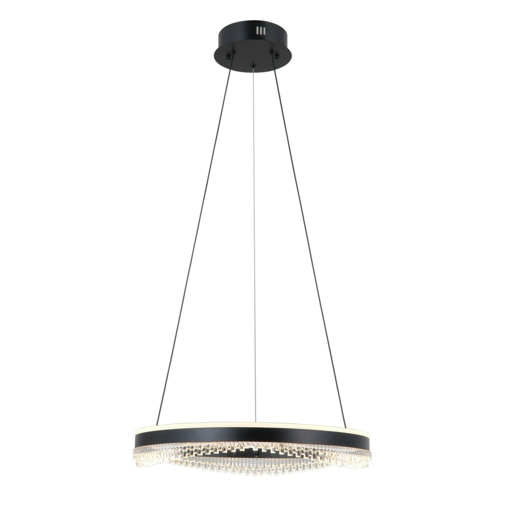 Lampada a sospensione LED anello Morte nera Italux