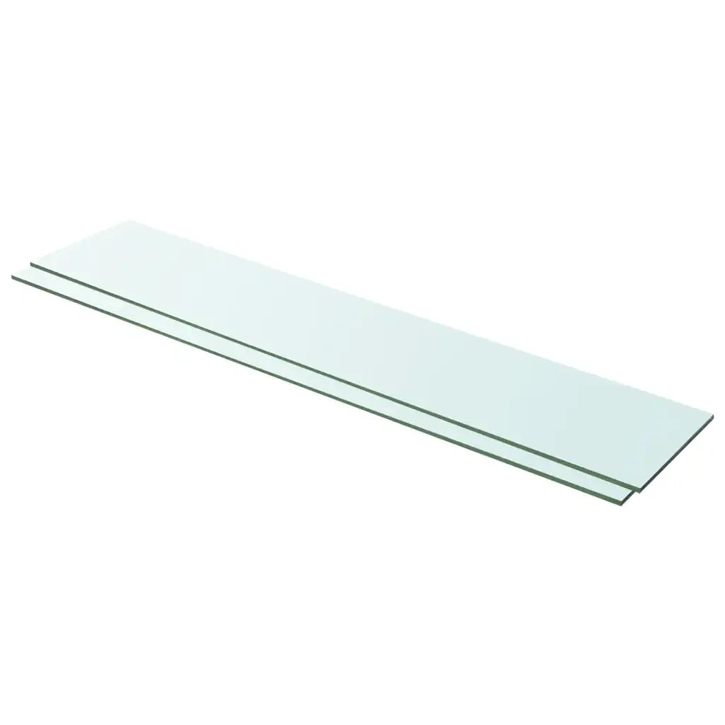 Mensole in Vetro Trasparente 2 pz 100x20 cm cod mxl 33084