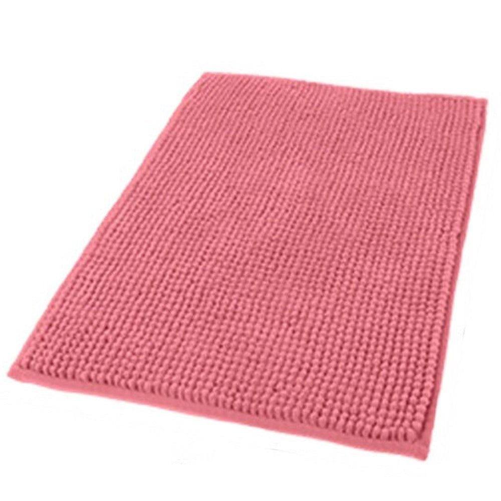 Trade Shop - Tappeto Tappetino Per Bagno Arredo Accessorio 45 X 75 Cm Rosa In Tessuto 69949 -