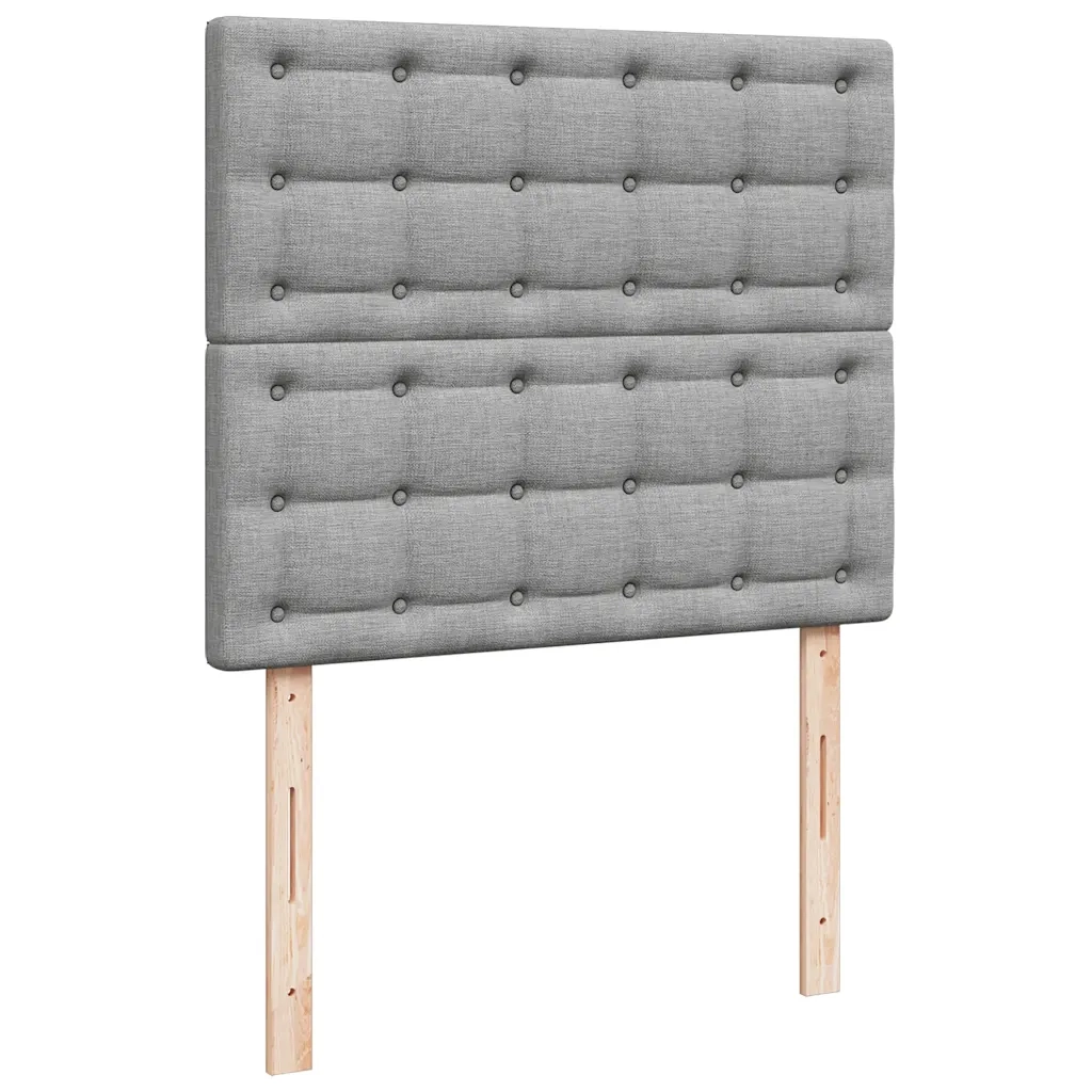 Giroletto a Molle con Materasso Grigio Chiaro 120x190cm Tessuto 3292009