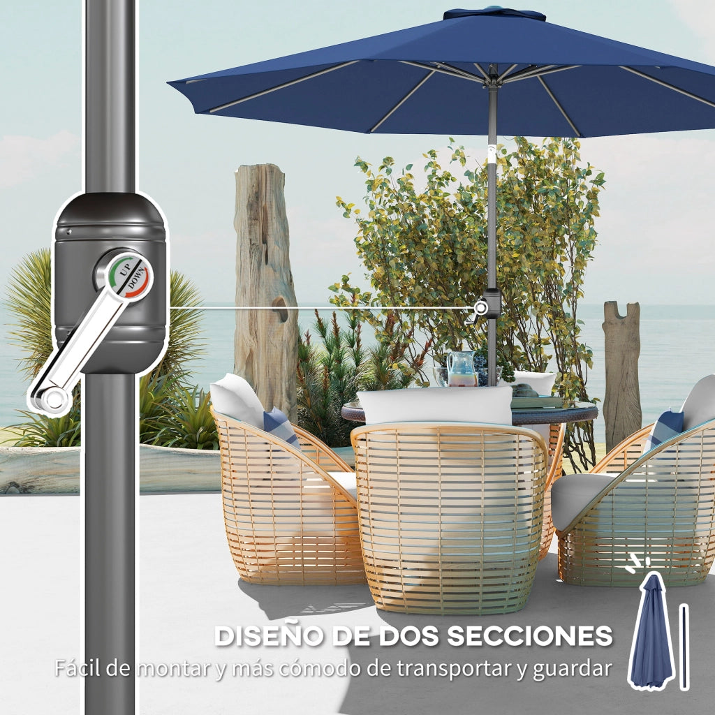 Ombrellone da giardino ¨C Zephmum ¨C Blu ?295x250cm