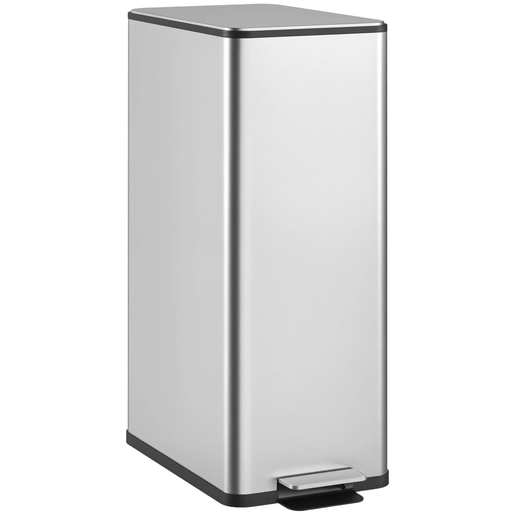 Cestino 20L con coperchio soft-close, vano deodorante, antimpronte, acciaio inox, argento ¨C zephmum