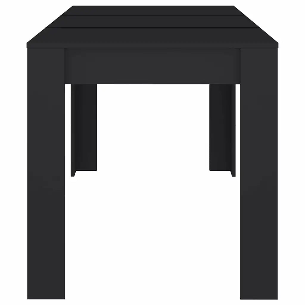 Tavolo da Pranzo Nero 140x74,5x76 cm in Legno Multistrato