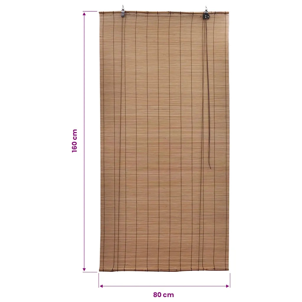 Tende a Rullo in Bamb¨´ Marrone 80x160 cm