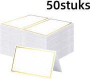 50 etichette per tavola bianche - etichette per tavola - etichette personalizzabili per Natale, compleanni, festival, feste Tavola organizzatore (8,4x10CM)