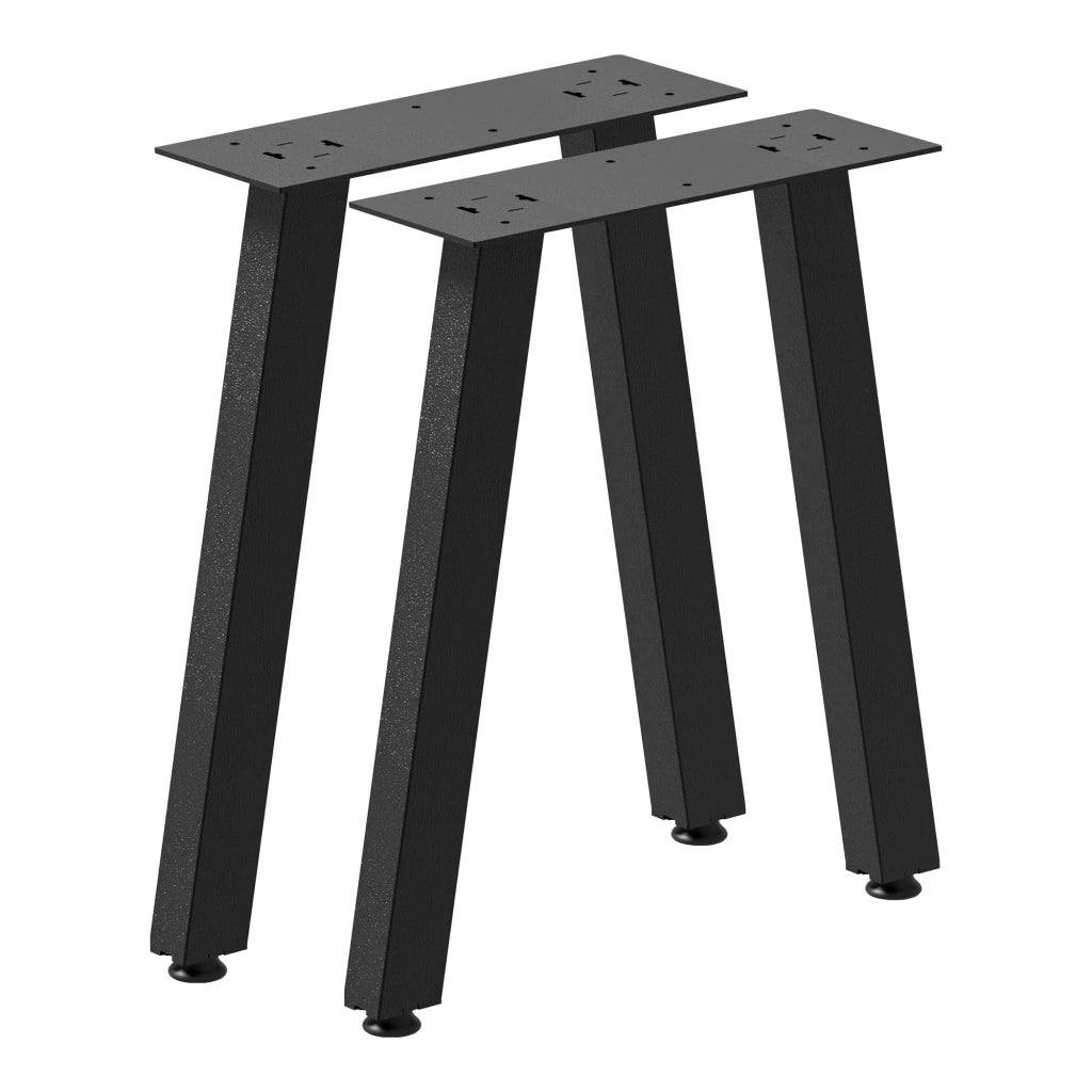 Set di 2 Gambe Mariager per Mobili 'Fai da Te' in Acciaio (AxL) 40 x 37,5 cm - Nero Opaco [en.casa]