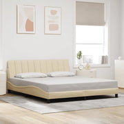 vidaXL Giroletto senza Materasso Crema 180x200 cm in Tessuto