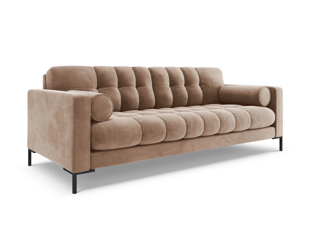 Cosmopolitan Design - Divano "Bali" 3 posti in velluto beige 