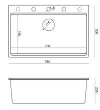 Lavello In Granito Marc 110 Workstation Black Rame