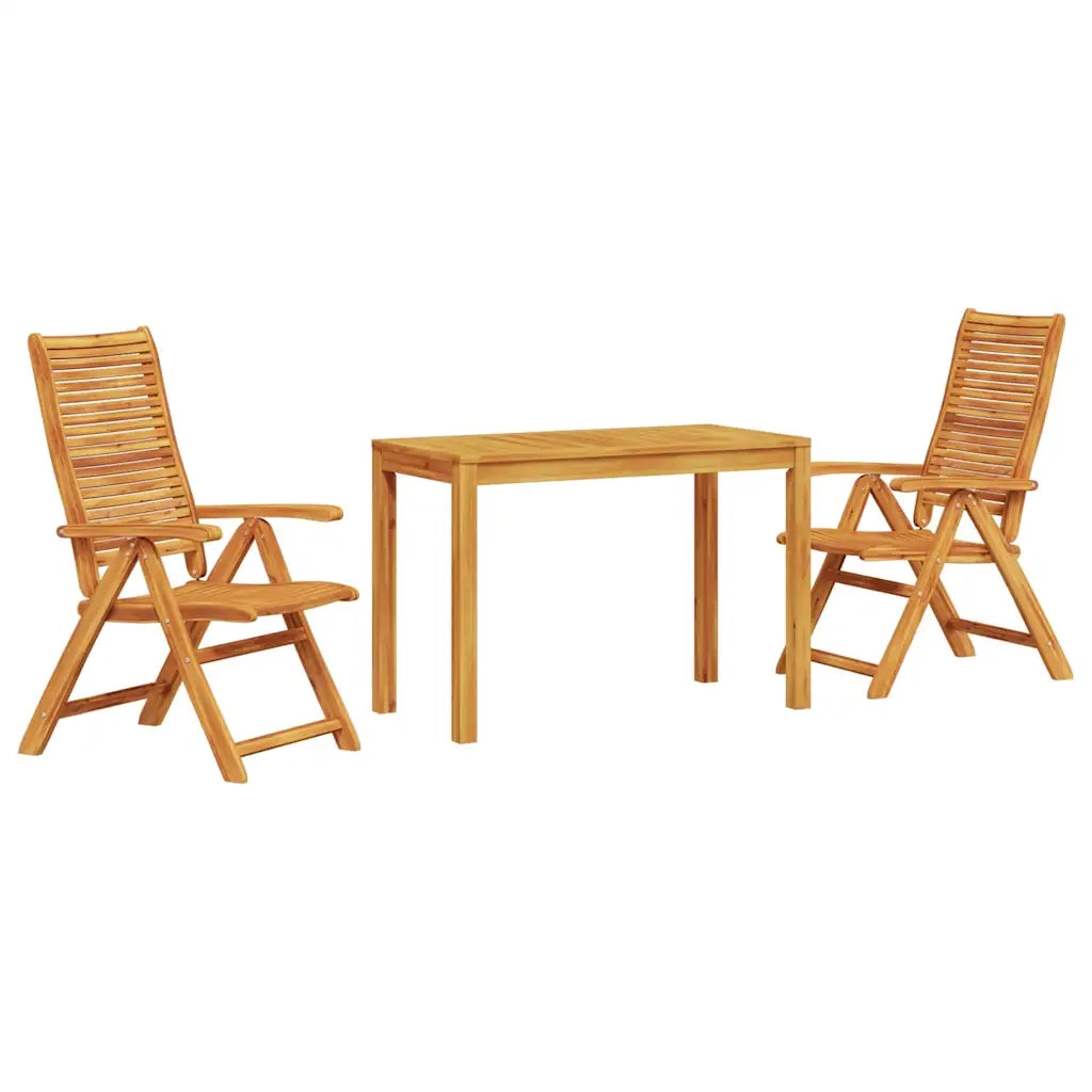Set da Pranzo per Giardino 3 pz | Set Salotto da Giardino Marrone