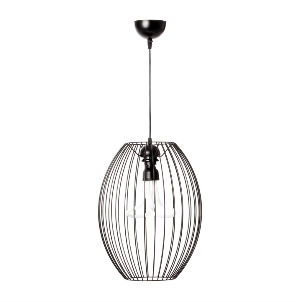 Lampada a sospensione Olivia in metallo nero