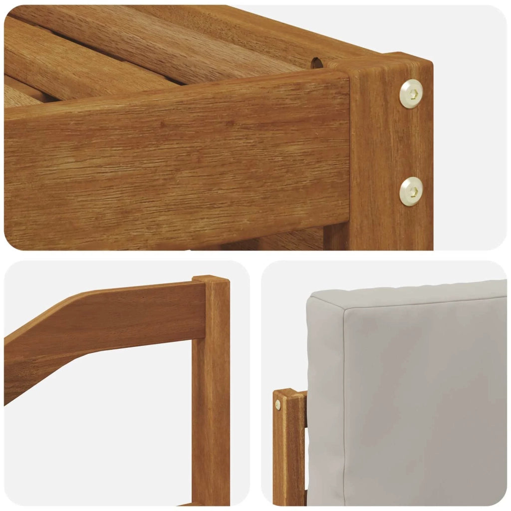 Set divano sezionale con cuscino 6 pcs Grigio Naturale e Chiaro