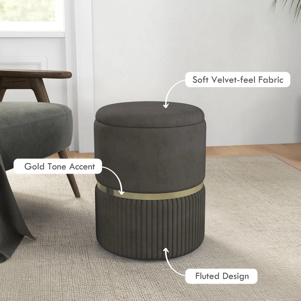 Pouf Contenitore 120 kg max 36x36x44 cm per Soggiorno Ingresso e Camera in Poliestere