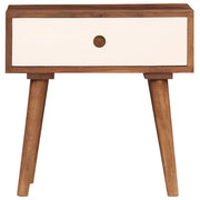 Comodino | Armadio da Notte | Mobiletto da notte in Legno Massello di Acacia 45x30x45 cm