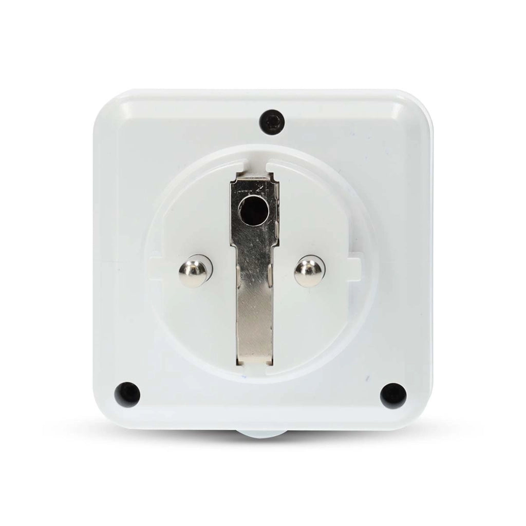 Misuratore di potenza IP44 connesso Wi-Fi 3680W Tipo E con sportellino Bianco Nedis