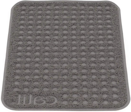 Piatto di raccolta per gatti 40 x 60 cm grigio