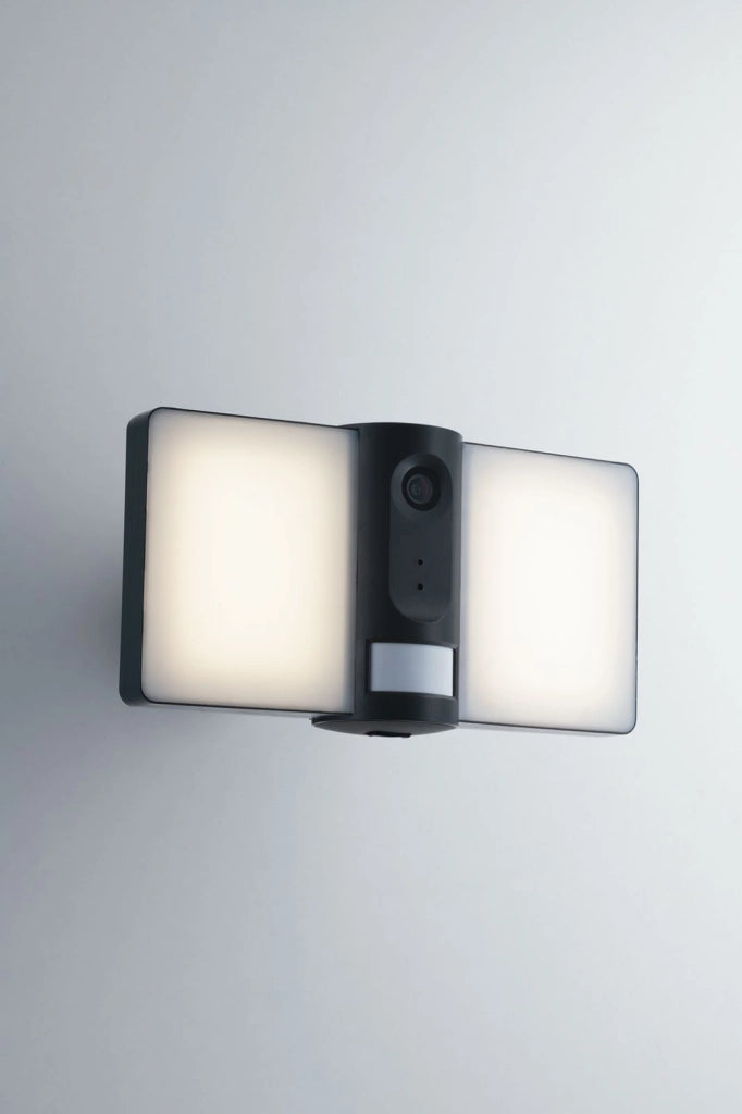 PROIETTORE LED VYSOR ANTRACITE 20W 2640LM 4000K DIMMERABILE CON VIDEOCAMERA E SENSORE  Wi-Fi IP54 26,5X13,