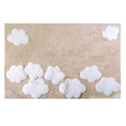 Tappeto bagno Nuvole beige antiscivolo cm 50x80