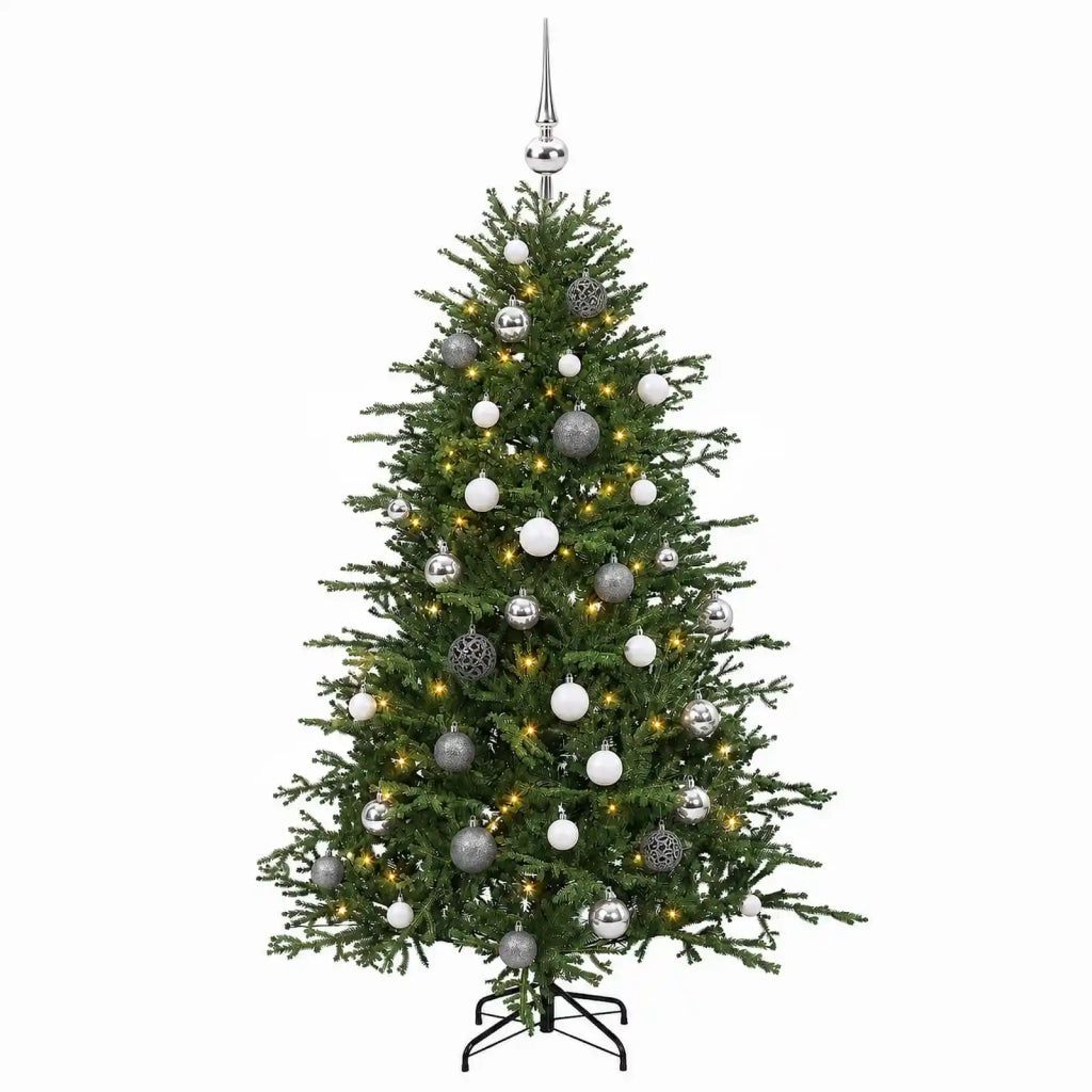 Albero di Natale artificiale con palline 150 cm 150 LED 3466170