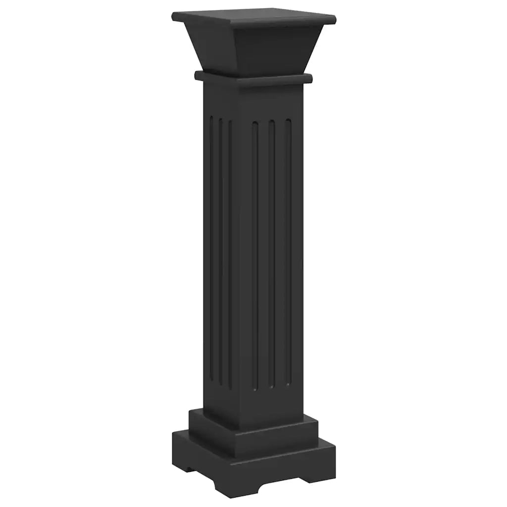 Piedistallo per Piante Quadrato Classico Nero 17x17x66 cm MDF cod mxl 66737