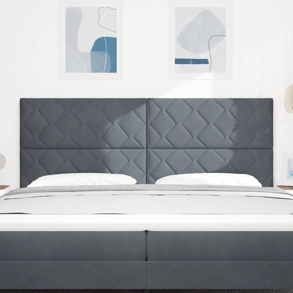 Testiera Grigio scuro 200 cm Velluto 3337959