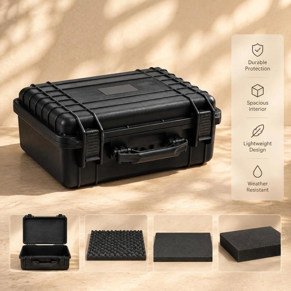 Portable Flight Suitcase, Black, 47x36x18 Cm, PP