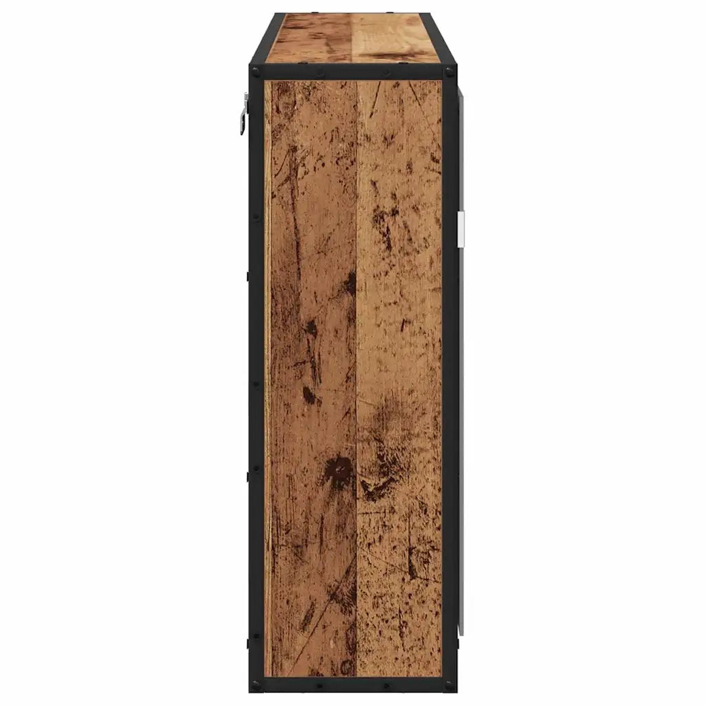 Scaffale da parete con porta Legno vecchio 65 x 20 x 60 cm CFW9758713