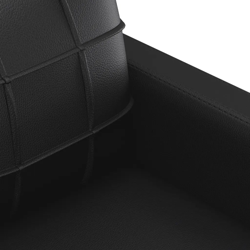 Set di Divani 3 pz con Cuscini Nero in Similpelle 3201393