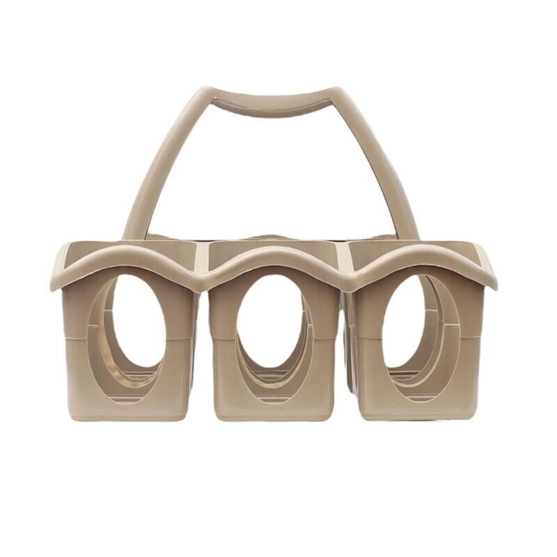 SET PORTA BOTTIGLIE IN PLASTICA + 6 BOTTIGLIE IN VETRO DA 1 LT