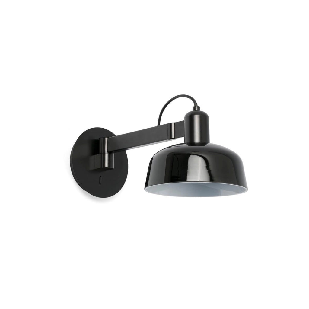 Faro TATAWIN - Applique a cupola nero lucido