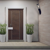 Applique Con Sensore Contemporanea Battone Acciaio Nero Fumè 1 Luce E27