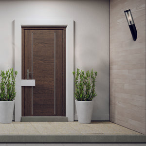 Applique Contemporanea Battone Acciaio Nero Fumè 1 Luce E27