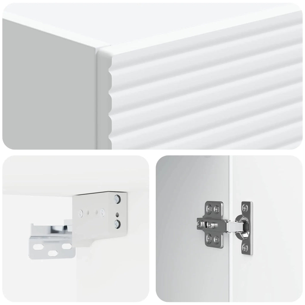 Mobiletto a muro Bianco 33 x 34,5 x 90 cm Legno ingegnerizzato 898585