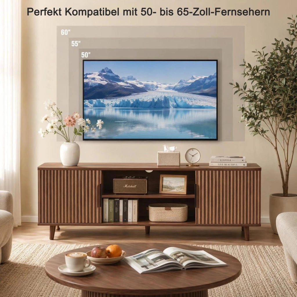 MOBILE TV 138 cm Noce in MDF con ripiani aperti