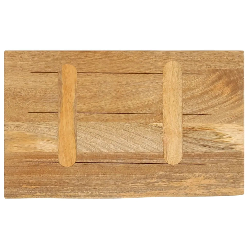 Piano Tavolo | Superficie Tavolo | Piano Scrivania Bordi Vivi 40x20x3,8 cm in Legno Massello di Mango