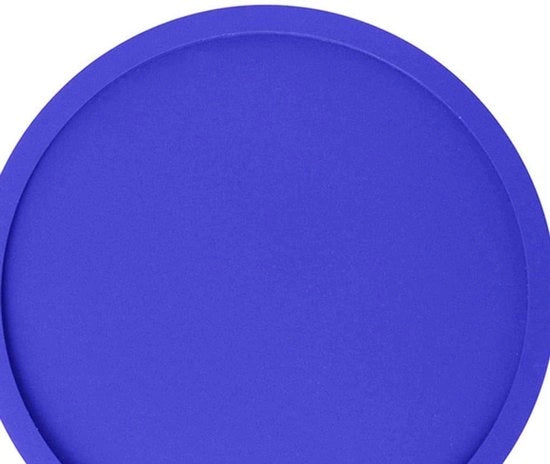 Set di 4 sottopiani in silicone, sottopiani antiscivolo per bicchieri, sottopiani da tavolo, sottopiani per tazze, sottopiani rotondi da 10 cm per bicchieri, vasi, candele (blu)
