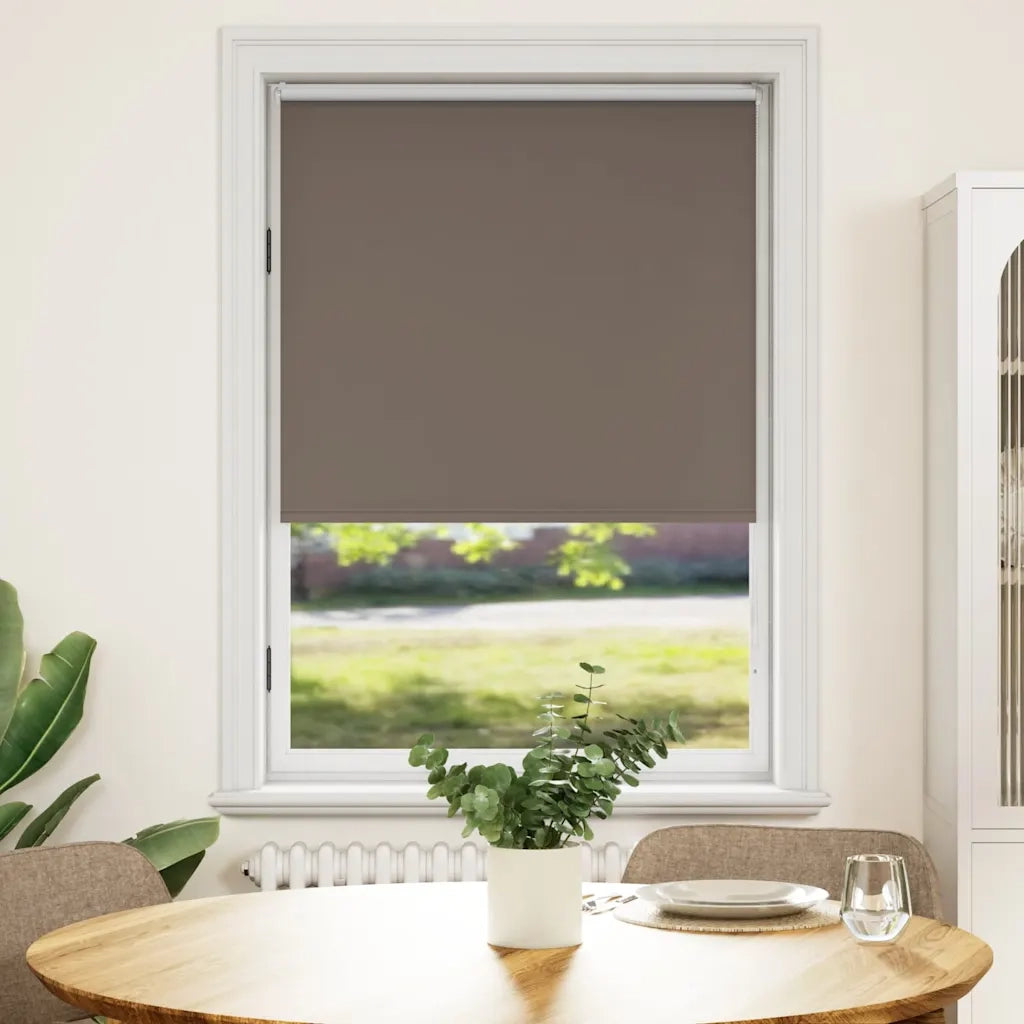Tenda a rullo oscurante 124,4x175 cm Tessuto Larghezza 120 cm caffè 240126