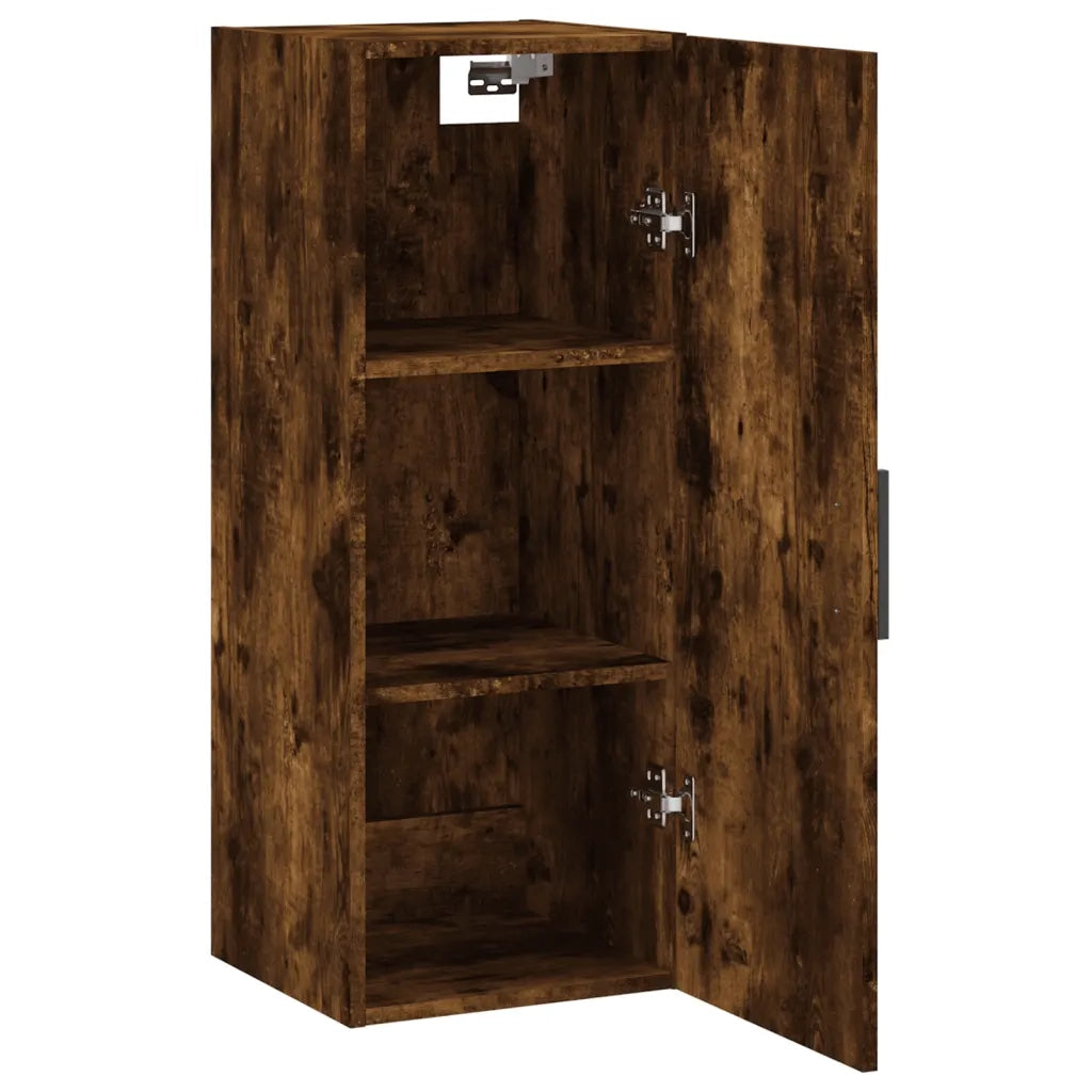 Armadietto a Muro | Mobile a Parete Rovere Fumo 34,5x34x90 cm