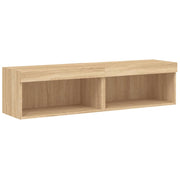 Mobile TV multimediale mensola TV credenza mobile TV per sala da pranzo soggiorno camera da letto con luci LED 2 pezzi rovere Sonoma 60 x 30 x 30 cm marrone 02_0028877