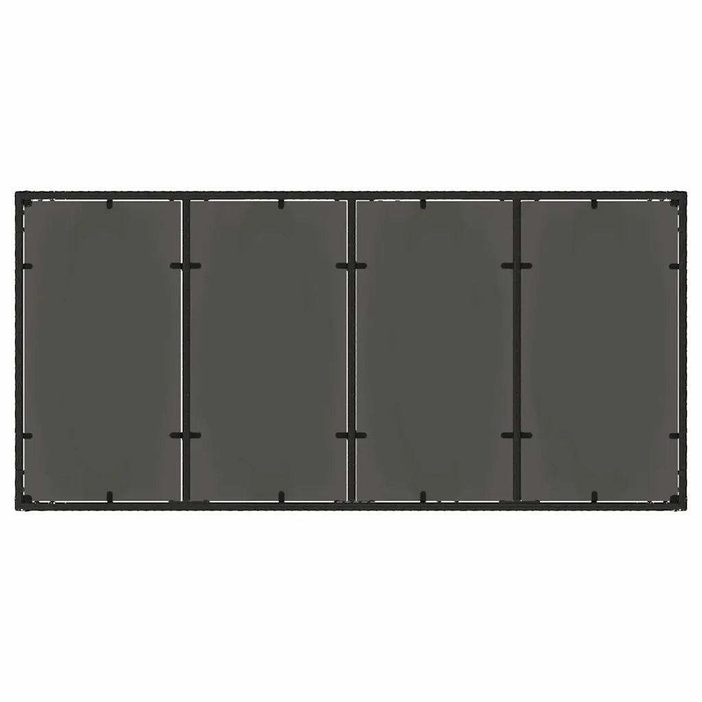 Set da Pranzo per Giardino 9 pcs Nero polyrattan 3334860