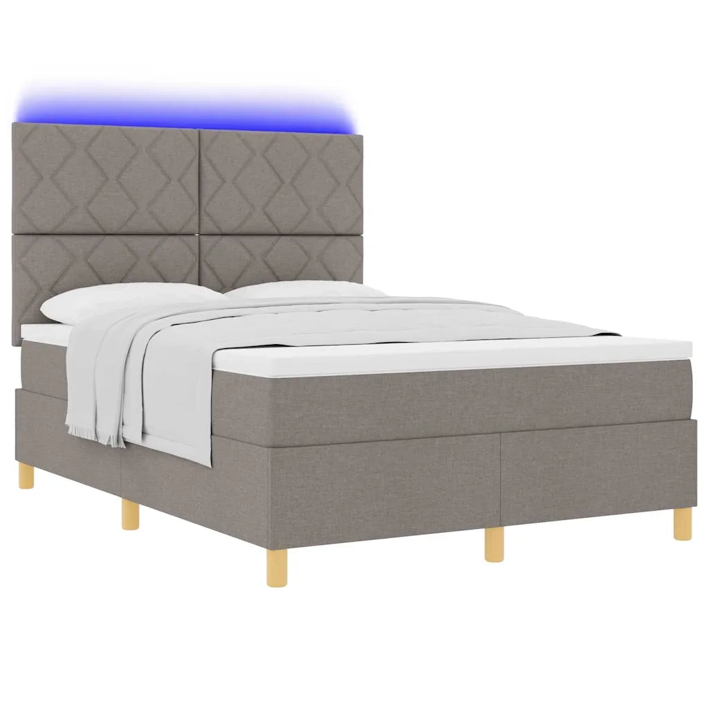 Letto a Sorgente LED con testiera Talpa 140 x 200 cm Tessuto 3343184