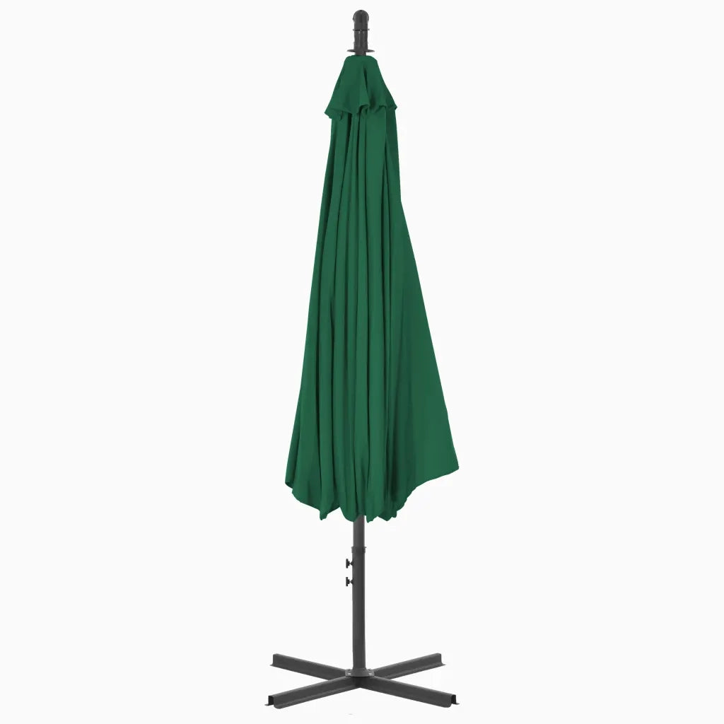 Ombrellone a Sbalzo con Palo in Acciaio 300 cm Verde 44873